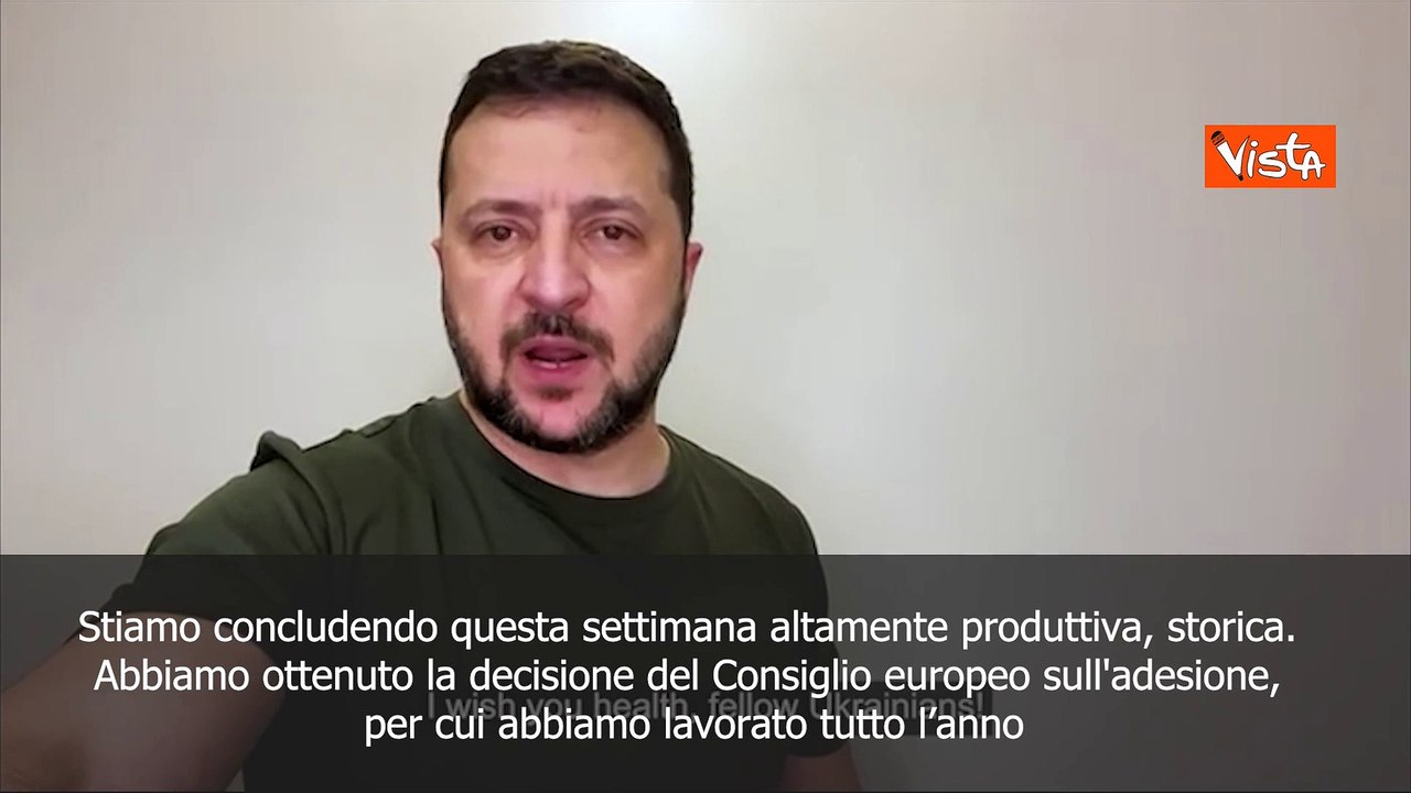 Zelensky: Settimana storica con decisione Consiglio Ue su apertura negoziati con Ucraina