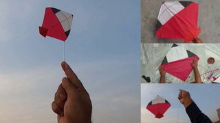 Teddy Pan Red Katdar adda kite making and flying