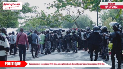 Suspension du congrès du PDCI-RDA - Atmosphère tendu devant les portes de la maison du PDCI-RDA