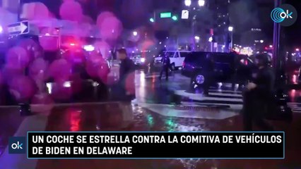 Un coche se estrella contra la comitiva de vehículos de Biden en Delaware