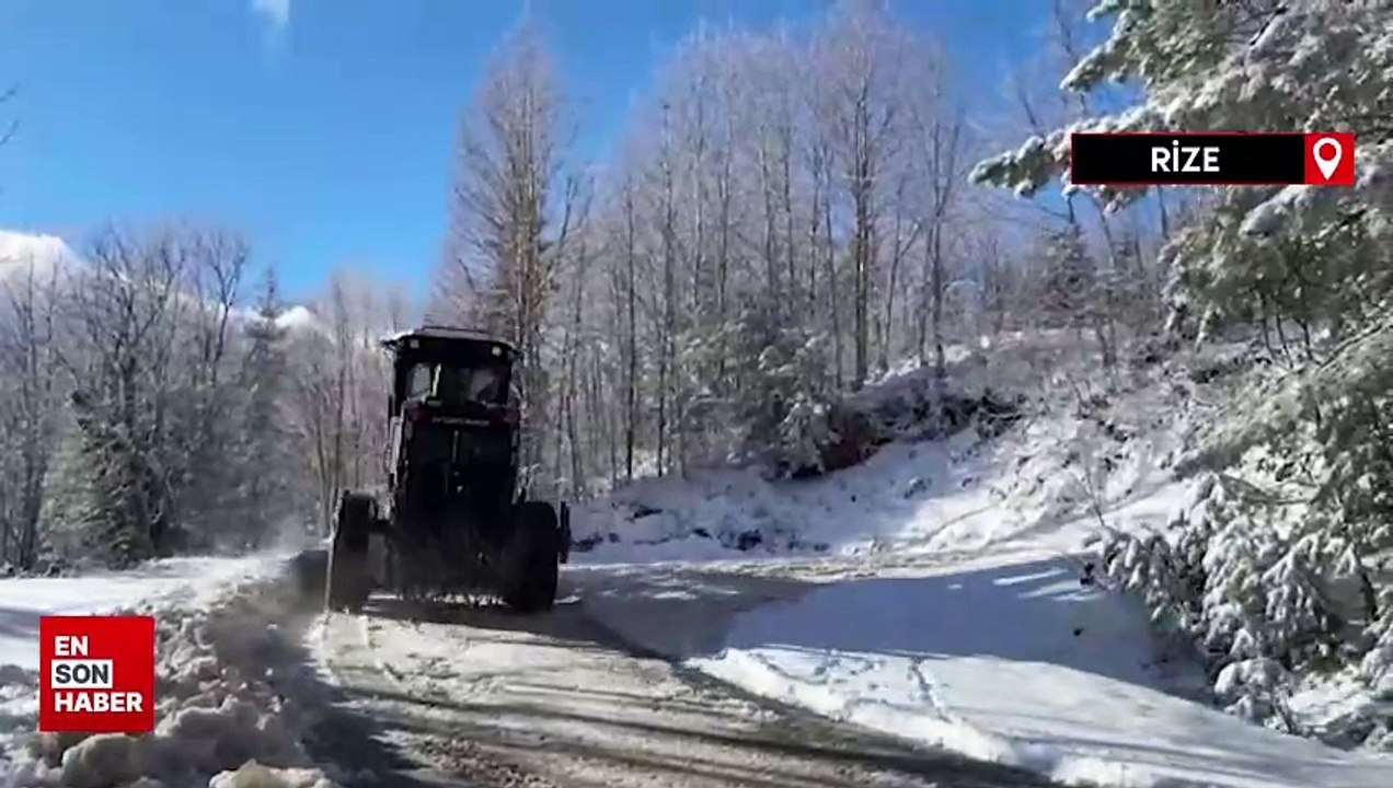Rize'de yoğun kar
