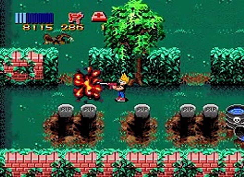 Zombies Ate My Neighbors (SNES/1993) (Gameplay)