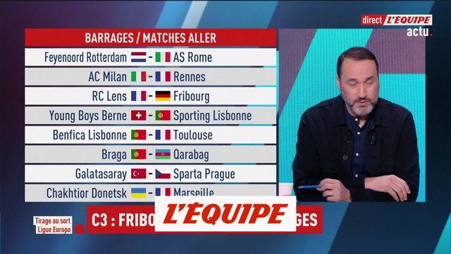 Le tirage au sort complet des barrages - Foot - C3