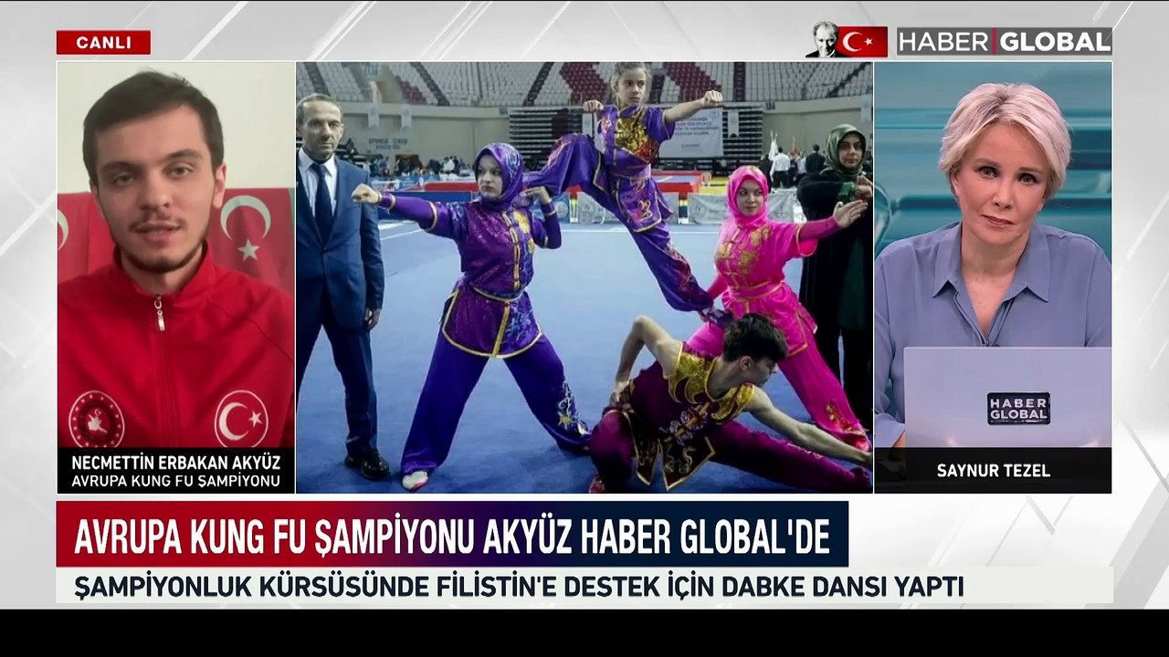 Kürsüde Filistin bayrağı açıp "dabke" dansı yapan Necmettin Erbakan Akyüz Haber Global canlı yayınına konuk oldu