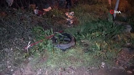 Takla atıp alev topuna dönen araçtan sağ çıktı, olay yerinden kaçtı (1)