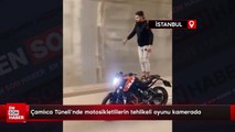Çamlıca Tüneli'nde motosikletlilerin tehlikeli oyunu kamerada