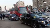 مسيرة بالسيارات لأهالى الشرقية احتفالا بفوز السيسى في الانتخابات