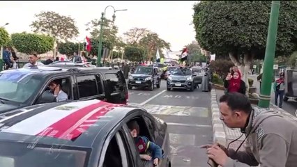 مسيرات حاشدة بشوارع المنيا ابتهاجا بفوز السيسي
