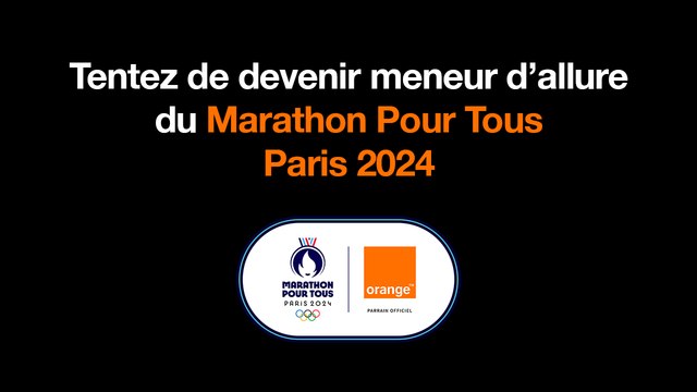 Devenez meneur d'allure pour le Marathon Pour Tous Paris 2024 - Orange