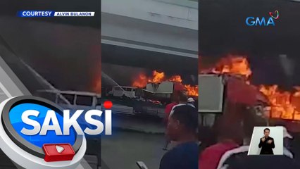 Operasyon ng transport terminal kung saan nasunog ang isang wing van, ipinasuspinde na ng Marikina LGU | Saksi