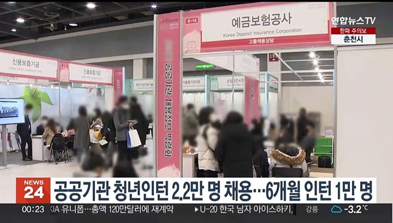 내년 공공기관 청년인턴 2.2만명 채용…6개월 인턴 1만명