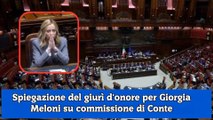 Spiegazione del giurì d'onore per Giorgia Meloni su commissione di Conte