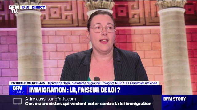 Projet de loi immigration: On n'est pas face à un compromis, on est face à une capitulation de la majorité , estime la députée écologiste Cyrielle Chatelain