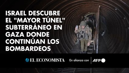 Israel descubre el "mayor túnel" subterráneo en Gaza donde continúan los bombardeos