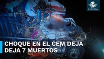 Reportan 7 fallecidos tras choque de camiones en el Circuito Exterior Mexiquense