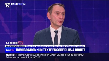 Projet de loi immigration: "Tout a été négocié en catimini", pour Laurent Jacobelli (RN)