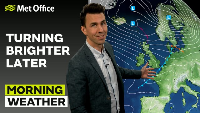 Met Office Morning Forecast 19/12/23 - Blustery showers north, brighter south