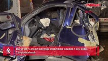 Bursa'da zincirleme kaza! 4 araç birbirine girdi: 1 ölü, 2 yaralı