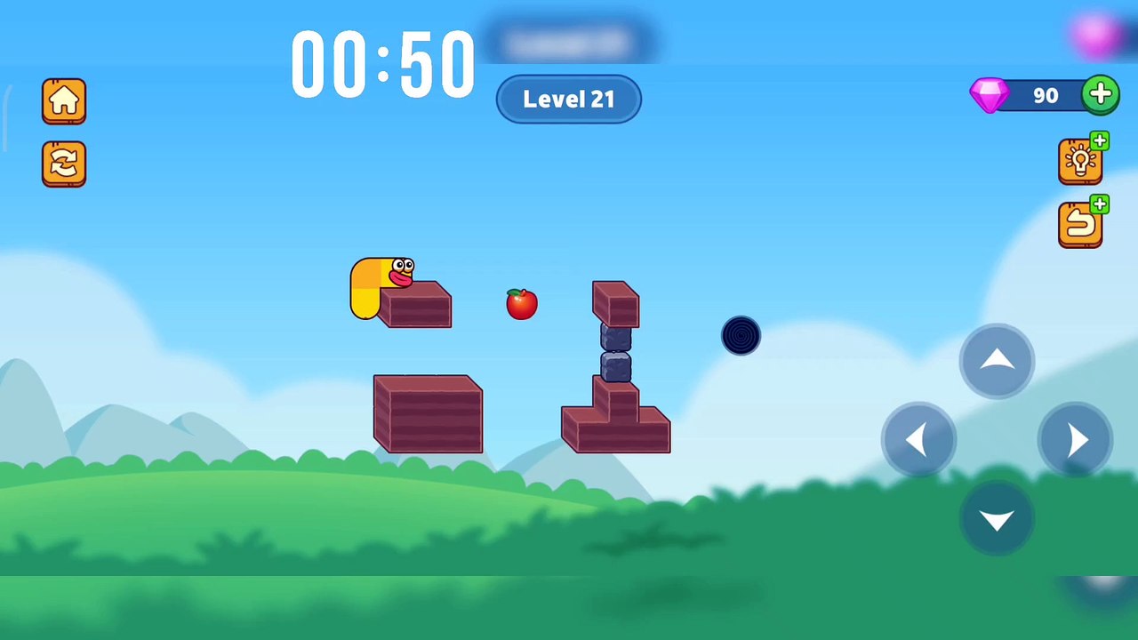 50 Second Challenge! Hungry Worm Game Play! Part 3