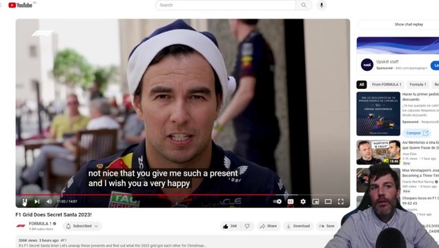 ASÍ VACILÓ SERGIO PÉREZ A DANIEL RICCIARDO EN LOS REGALOS ENTRE PILOTOS DE F1 EN NAVIDAD (SANTA F1)