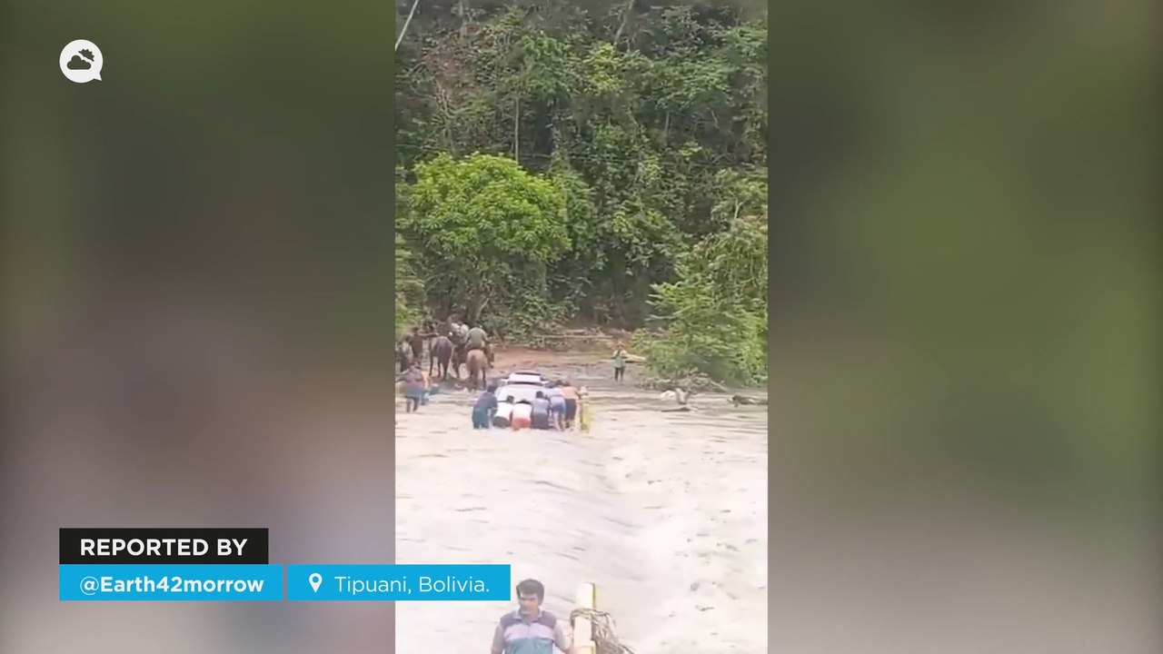 Severe flooding in Tipuani, Bolivia