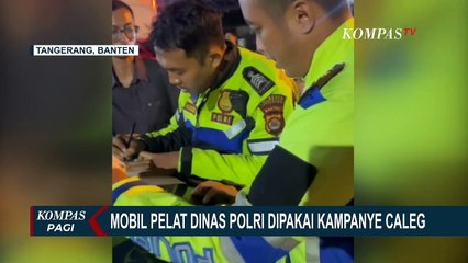 Viral! Mobil Pelat Dinas Polri Dipakai Kampanye Caleg di Tangerang