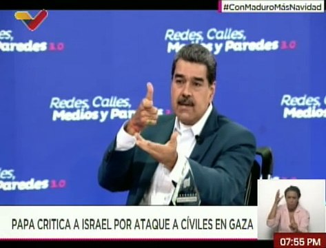 Pdte. Nicolás Maduro repudia bombardeo genocida contra el pueblo de la Franja de Gaza