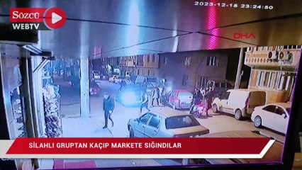 Silahlı gruptan kaçıp markete sığınan 3 kişiyi, işyeri sahibi kurtardı
