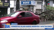 Tormentas dejan 16 muertos y afectaciones en Argentina