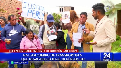 Arequipa: hallan cuerpo de transportista desaparecido hace 9 días tras robo de carga de pescado