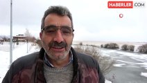 Ardahan buz kesti: Kura Nehri'nin yüzeyi dondu