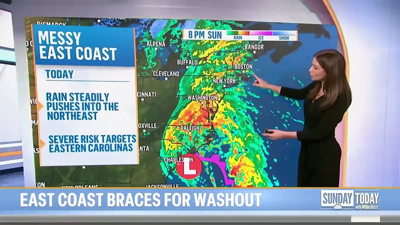 East Coast braces for washout with flood alerts in every state(720P_HD)