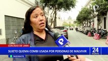 Cercado de Lima: vecinos afectados por vehículos abandonados y usados por personas de mal vivir