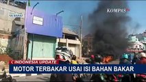 Diduga Ada Korsleting Mesin, Sebuah Motor Terbakar di Jalan Raya Margonda Usai Isi Bensin