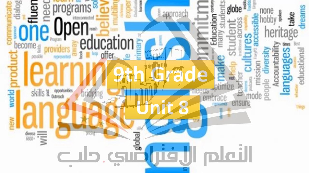 تاسع لغة انكليزية الوحدة الثامنة ميساء الخلف