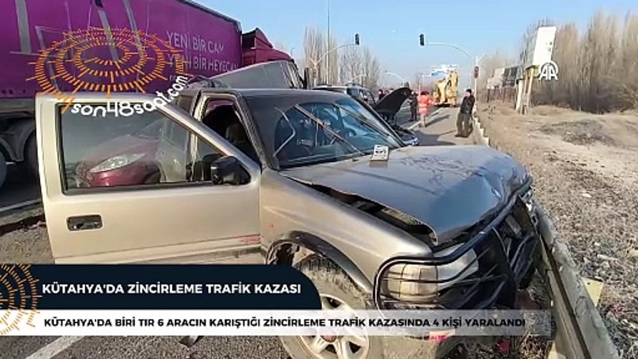 Kütahya'da zincirleme trafik kazası