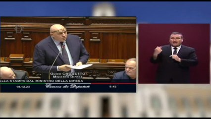 Crosetto: la rappresentanza spetta al Parlamento non a magistratura