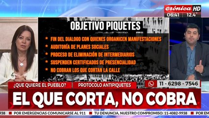 Las reglas del protocolo antipiquetes: el que corta no cobra