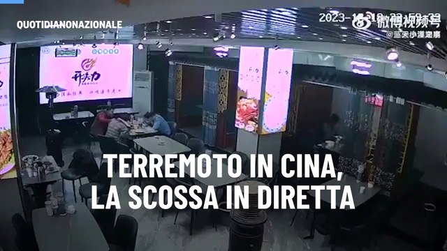 Terremoto in Cina, la scossa in diretta