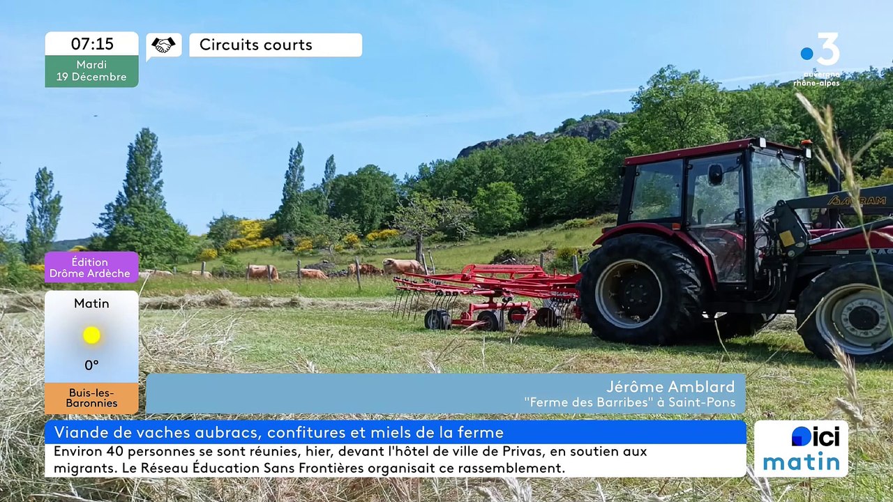 À Saint Pons, "La Ferme des Barribes", ses vaches Aubrac de l'éleveur au consommateur...