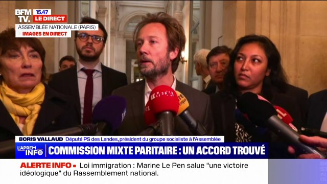 Boris Vallaud dénonce une honte absolue après l'accord trouvé sur la loi immigration en Commission mixte paritaire