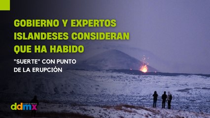 Gobierno y expertos islandeses consideran que ha habido "suerte" con punto de la erupción