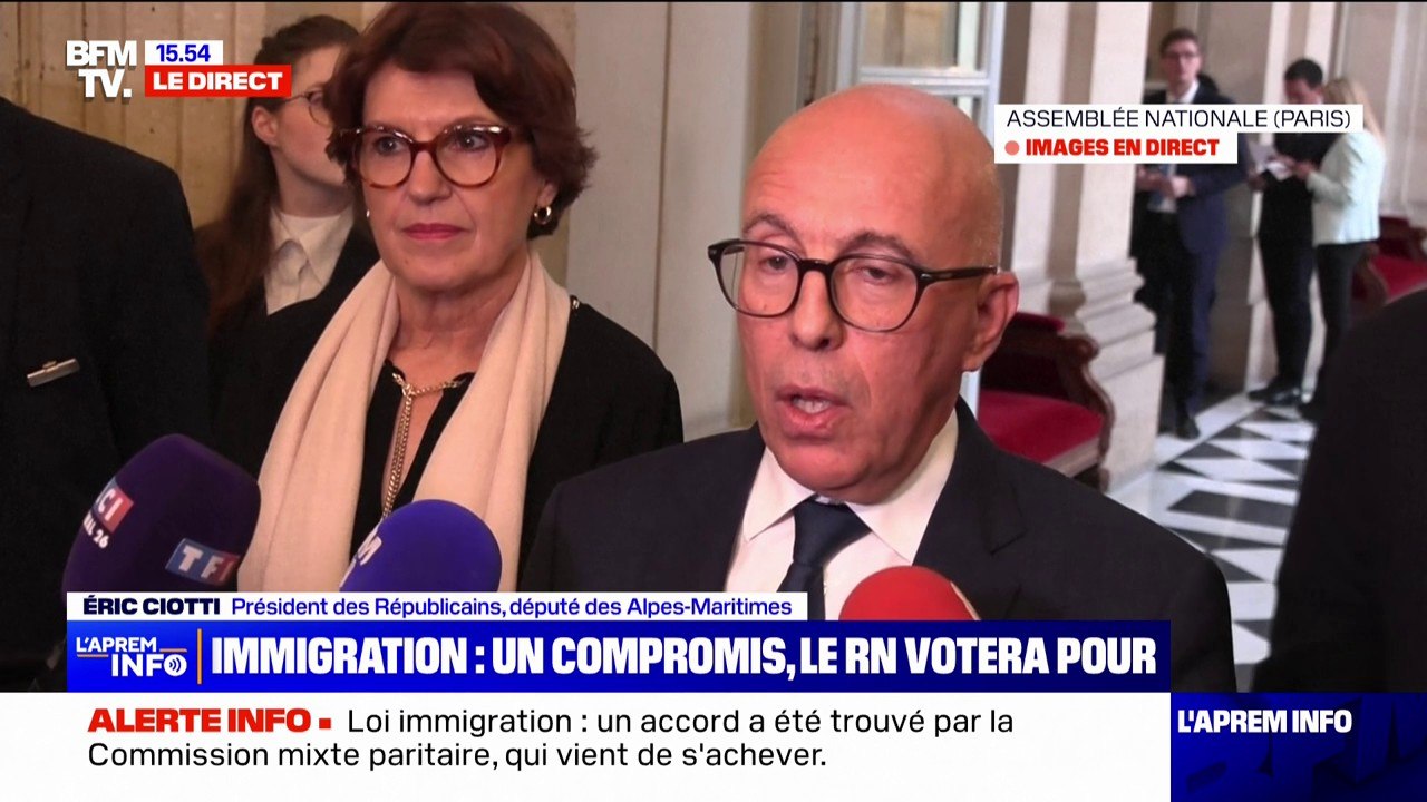Loi immigration: "Nous nous battons pour cela depuis des mois, je dirais même des années", réagit Éric Ciotti