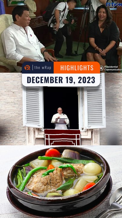 Rappler's highlights: MTRCB & SMNI, Vatican on same sex couples, Sinigang | The wRap | December 19, 2023