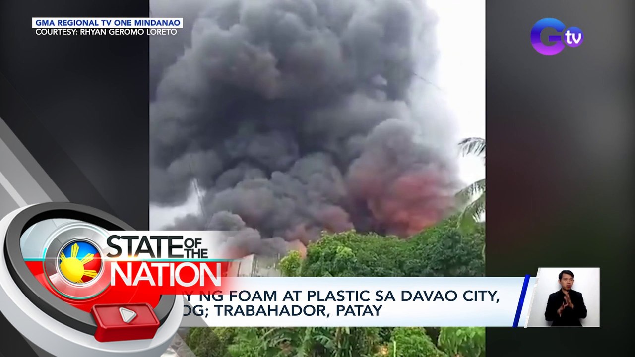 Factory ng foam at plastic sa Davao City, nasunog; trabahador, patay