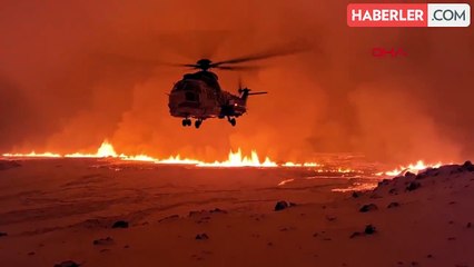 İzlanda'da yanardağ patlaması! Lavlardan kaçmak yerine yanına kadar gittiler