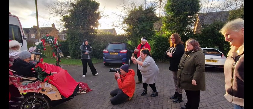 Santa gives tricycle rickshaw rides to Sunderland care home residents