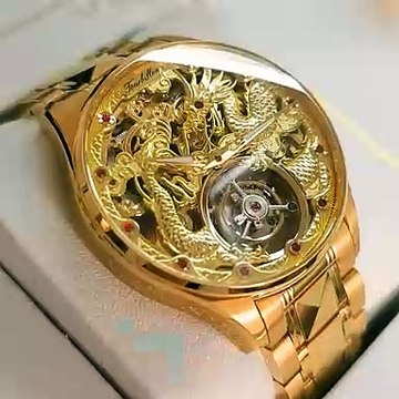 OUPINKE Tourbillon Automatic Men's Watch Skeleton Gold Watch Sapphire Ruby Luxury Wristwatch Waterproof Men's Mechanical Watch