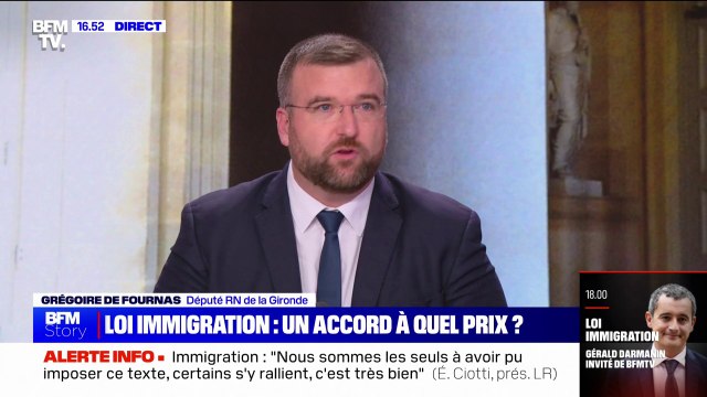 Projet de loi immigration: La majorité est prise à son propre piège: celui de l'incohérence et du en même temps , pour Grégoire de Fournas (RN)