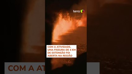 Vulcão entra em erupção na Islândia após semanas de intensos terremotos #shorts